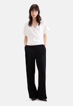 Wrap blouse Uni in Weiß |  Seidensticker Onlineshop