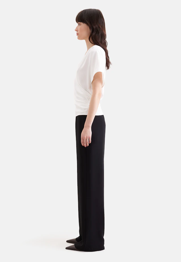 Blouse enveloppante Uni in Blanc |  Seidensticker Onlineshop