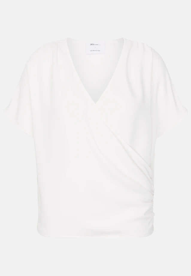 Blouse enveloppante Uni in Blanc |  Seidensticker Onlineshop