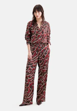 Flowing trousers with elastic waistband and belt loops in Rot |  Seidensticker Onlineshop