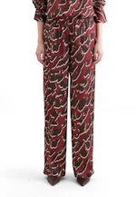Flowing trousers with elastic waistband and belt loops in Rot |  Seidensticker Onlineshop