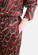 Flowing trousers with elastic waistband and belt loops in Rot |  Seidensticker Onlineshop