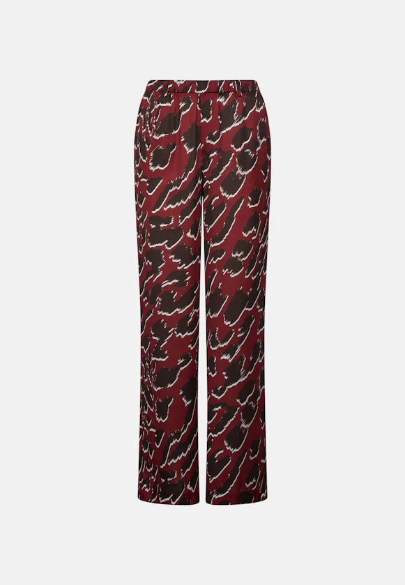 Flowing trousers with elastic waistband and belt loops in Rot |  Seidensticker Onlineshop