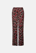 Flowing trousers with elastic waistband and belt loops in Rot |  Seidensticker Onlineshop