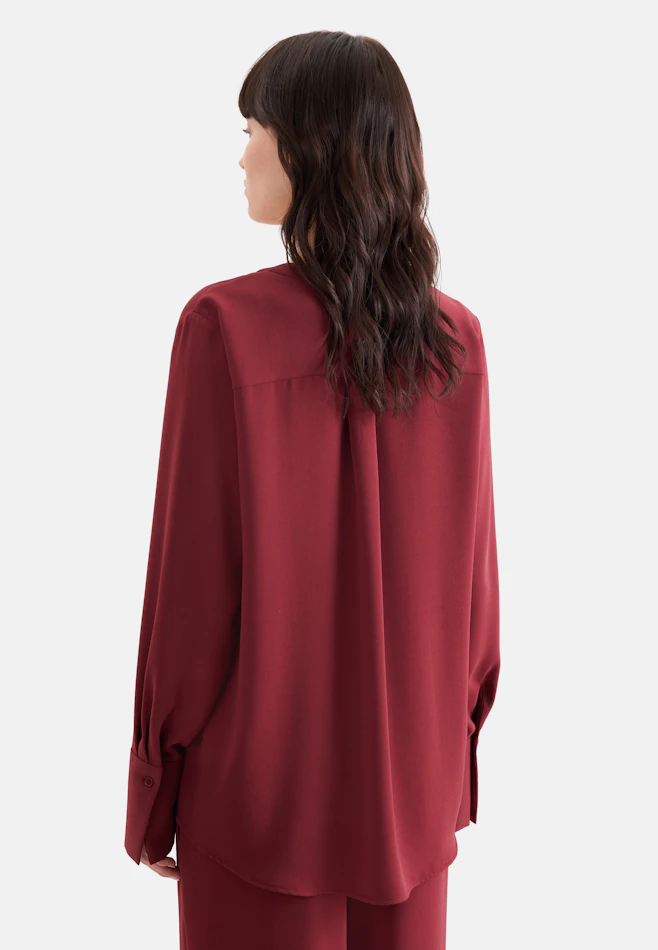 Flowing tunic with stand-up collar in Rot | Seidensticker online shop