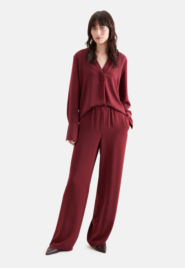 Fließende Tunika mit Stehkragen in Rot |  Seidensticker Onlineshop