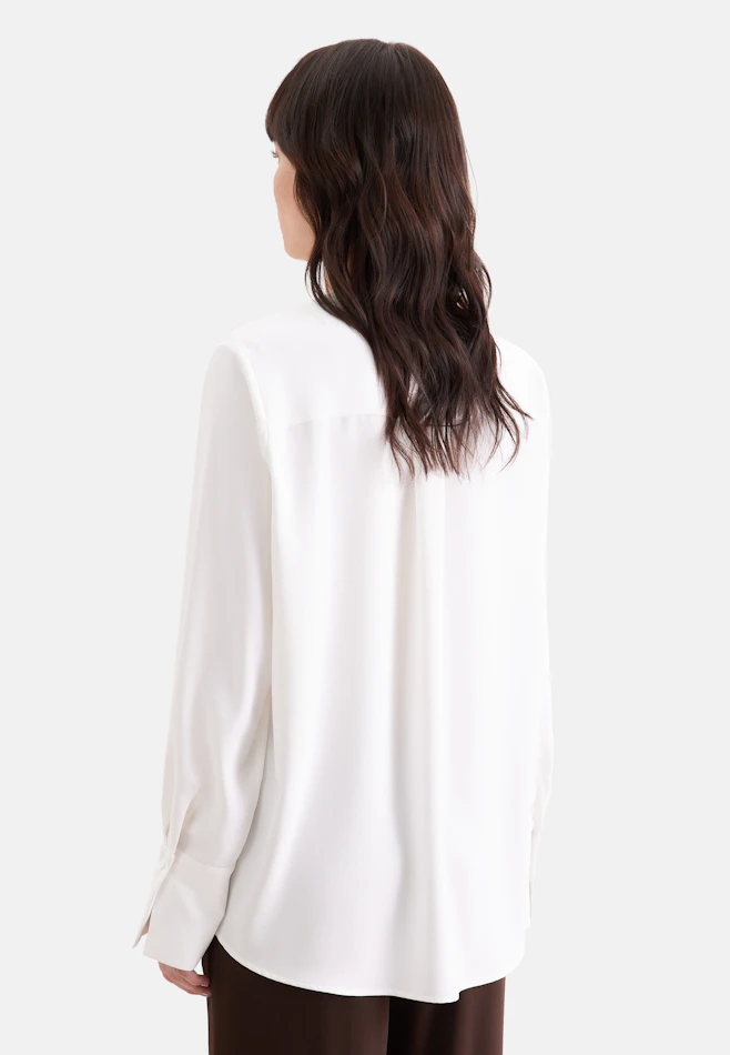 Flowing tunic with stand-up collar in Weiß | Seidensticker online shop