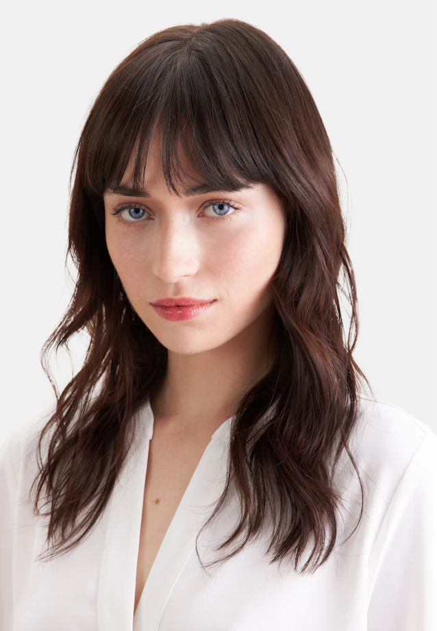 Flowing tunic with stand-up collar in Weiß |  Seidensticker Onlineshop