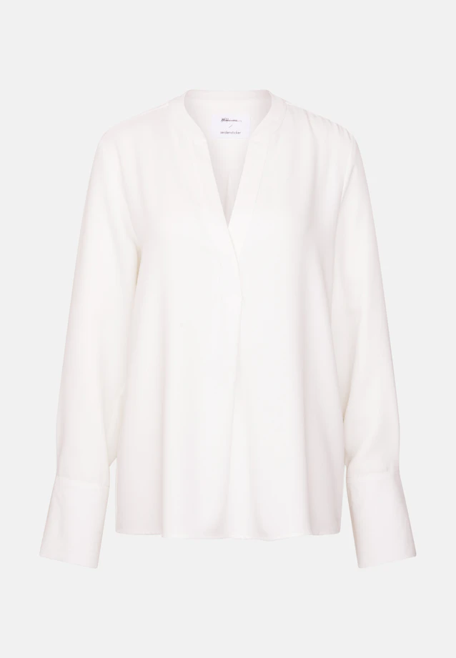 Flowing tunic with stand-up collar in Weiß |  Seidensticker Onlineshop