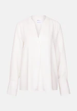 Flowing tunic with stand-up collar in Weiß |  Seidensticker Onlineshop