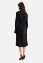 Flowing tunic dress with stand-up collar in Schwarz |  Seidensticker Onlineshop
