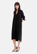 Flowing tunic dress with stand-up collar in Schwarz |  Seidensticker Onlineshop