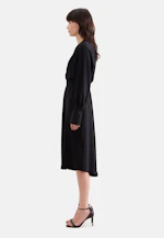 Flowing tunic dress with stand-up collar in Schwarz |  Seidensticker Onlineshop