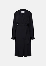 Flowing tunic dress with stand-up collar in Schwarz |  Seidensticker Onlineshop