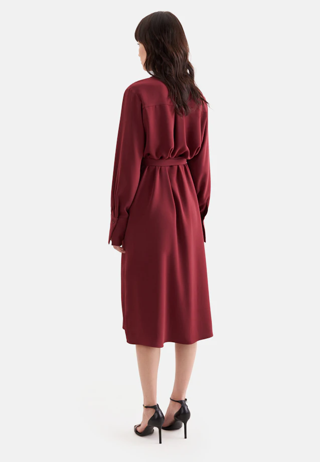 Flowing tunic dress with stand-up collar in Rot |  Seidensticker Onlineshop