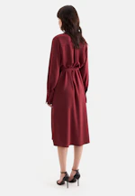 Flowing tunic dress with stand-up collar in Rot |  Seidensticker Onlineshop