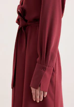 Flowing tunic dress with stand-up collar in Rot |  Seidensticker Onlineshop