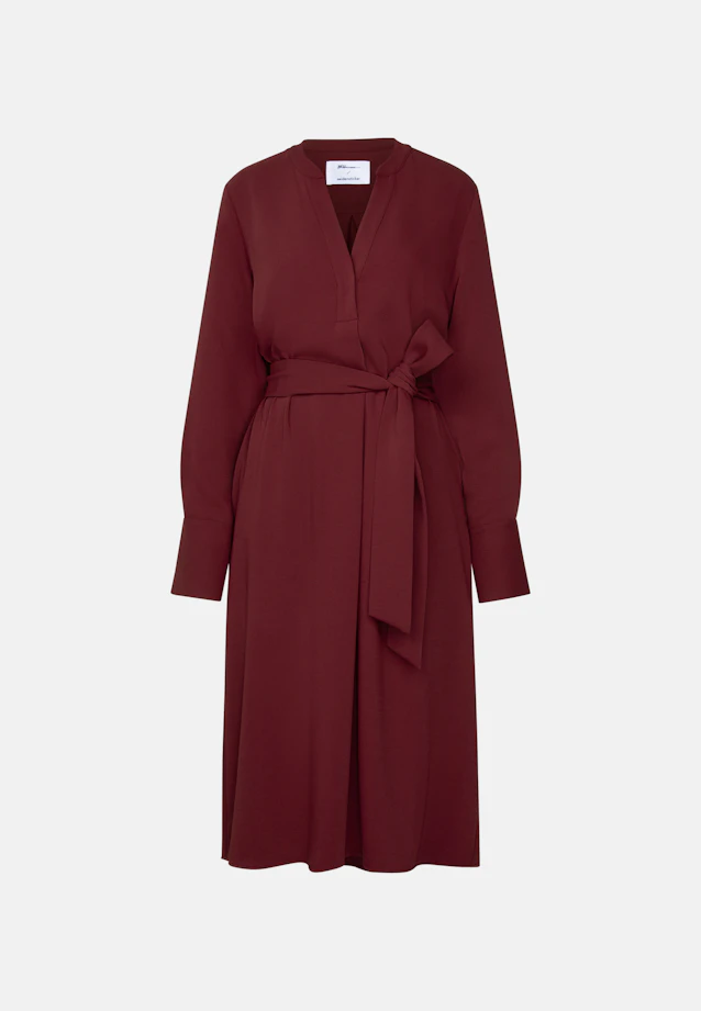 Flowing tunic dress with stand-up collar in Rot |  Seidensticker Onlineshop