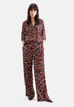 Satin tunic with stand-up collar in Rot |  Seidensticker Onlineshop