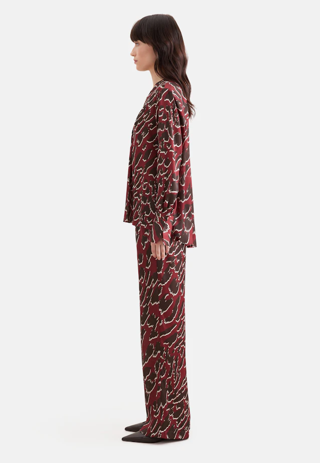 Satin tunic with stand-up collar in Rot |  Seidensticker Onlineshop