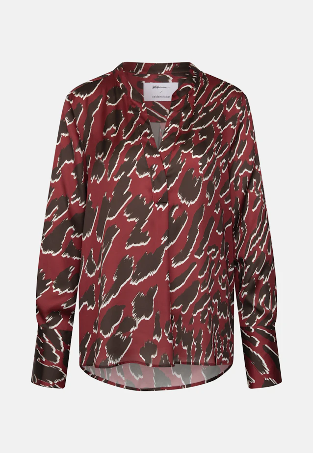 Satin tunic with stand-up collar in Rot |  Seidensticker Onlineshop