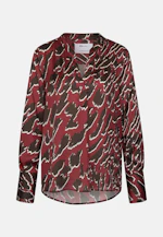 Satin tunic with stand-up collar in Rot |  Seidensticker Onlineshop