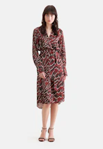 Satin tunic dress with stand-up collar in Rot |  Seidensticker Onlineshop