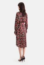 Robe tunique en satin avec col levé in Rouge |  Seidensticker Onlineshop