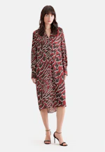 Robe tunique en satin avec col levé in Rouge |  Seidensticker Onlineshop