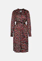 Satin tunic dress with stand-up collar in Rot |  Seidensticker Onlineshop