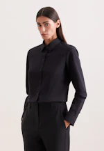 Klassische Bluse Uni in Schwarz |  Seidensticker Onlineshop