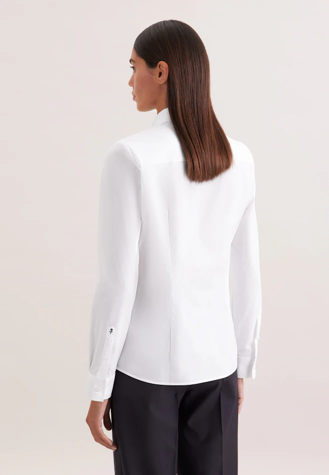 Klassische Bluse Uni in Weiß | Seidensticker Onlineshop