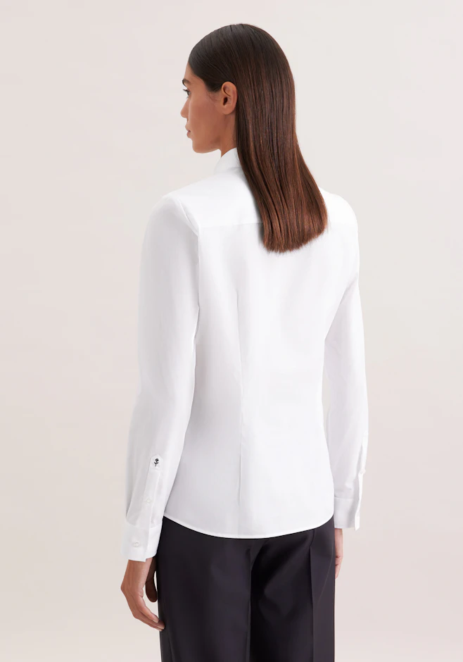 Klassische Bluse Uni in Weiß | Seidensticker Onlineshop