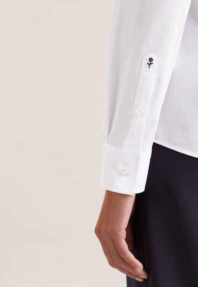 Klassische Bluse Uni in Weiß |  Seidensticker Onlineshop