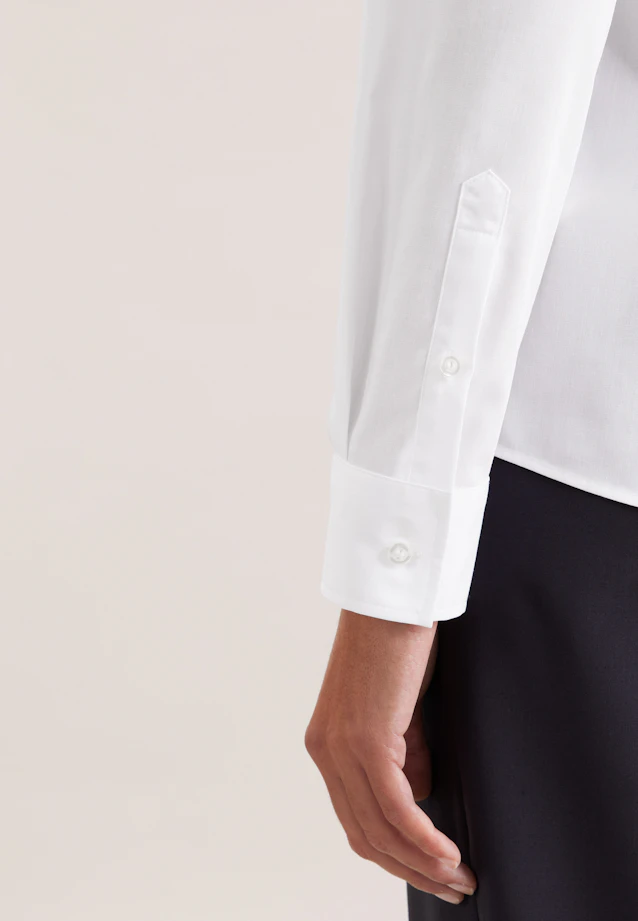 Classic blouse Uni in Weiß |  Seidensticker Onlineshop