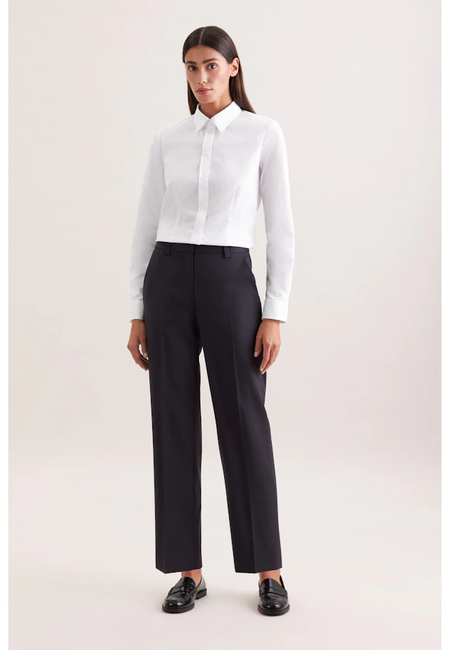 Classic blouse Uni in Weiß |  Seidensticker Onlineshop