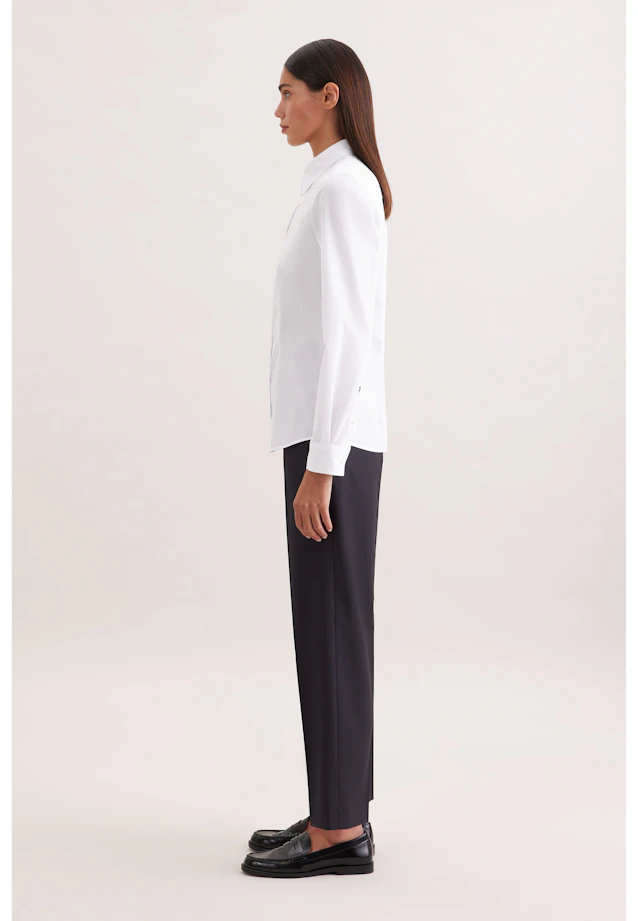 Classic blouse Uni in Weiß |  Seidensticker Onlineshop