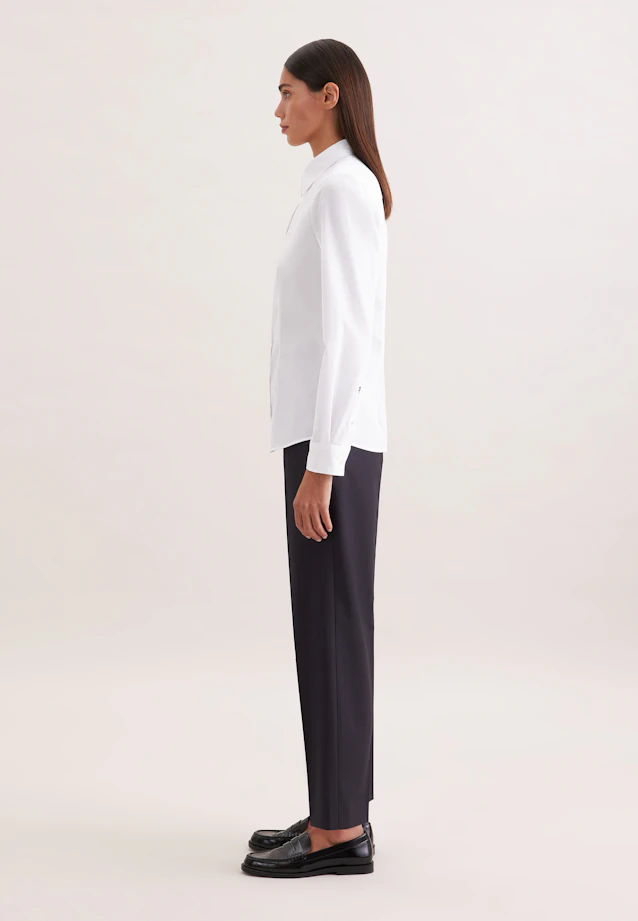 Klassische Bluse Uni in Weiß |  Seidensticker Onlineshop