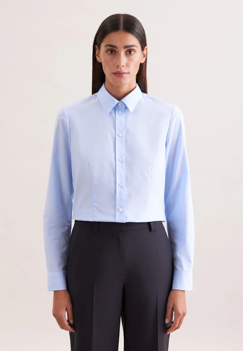 Klassische Bluse Uni