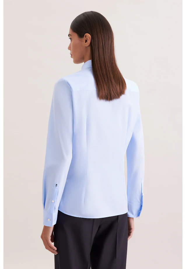 Classic blouse Uni in Hellblau |  Seidensticker Onlineshop