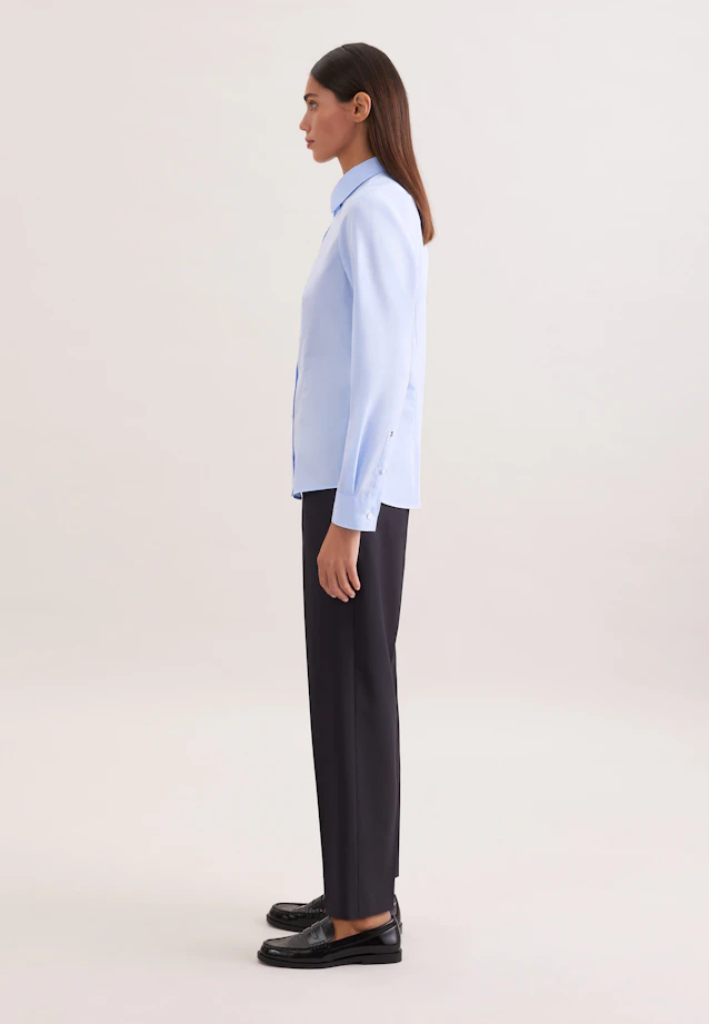 Klassische Bluse Uni in Hellblau |  Seidensticker Onlineshop