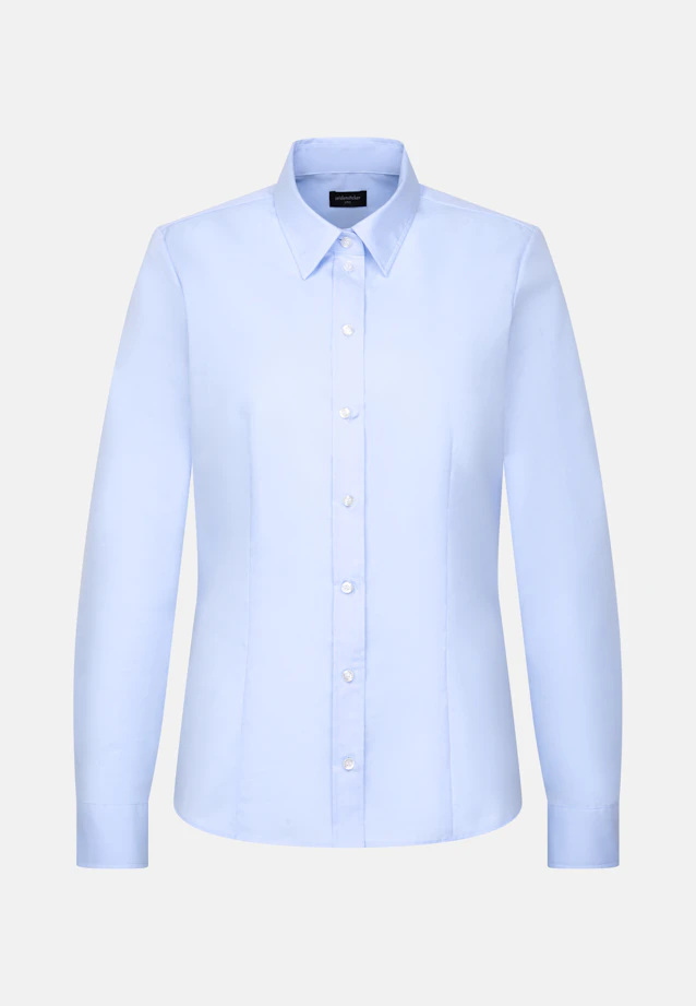 Klassische Bluse Uni in Hellblau |  Seidensticker Onlineshop