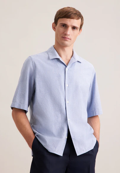 Regular Resort Hemd Uni in Hellblau |  Seidensticker Onlineshop