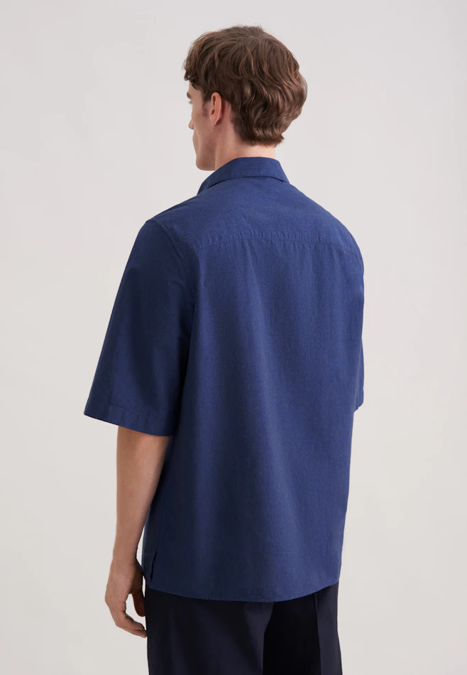 Regular Resort Hemd Uni in Dunkelblau | Seidensticker Onlineshop