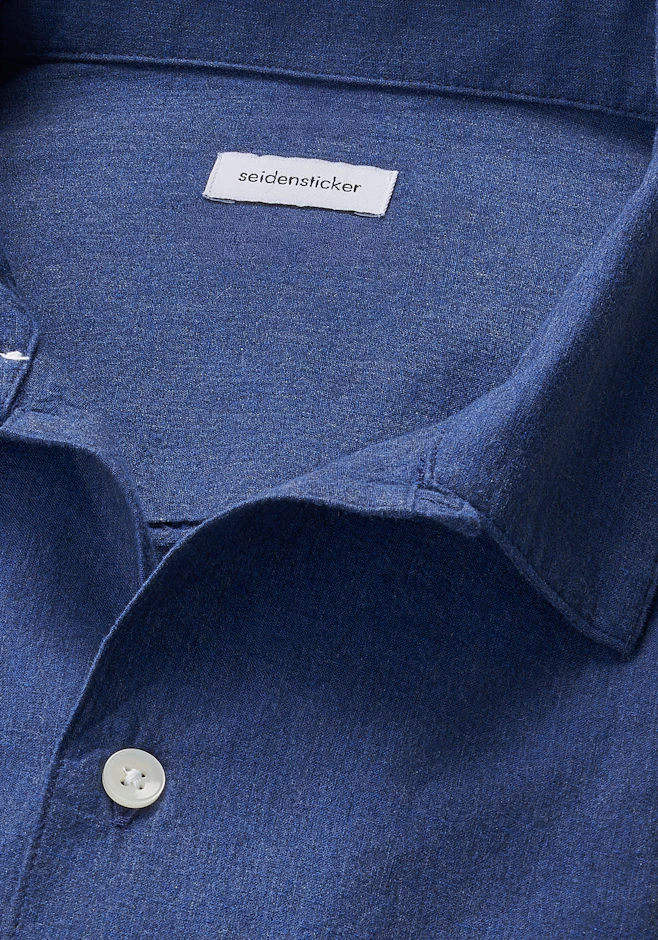 Regular Resort Hemd Uni in Dunkelblau | Seidensticker Onlineshop