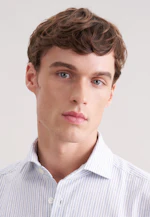 Regular Chemise en lin Rayures in Bleu Clair |  Seidensticker Onlineshop