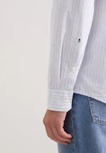 Regular Chemise en lin Rayures in Bleu Clair |  Seidensticker Onlineshop