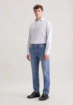 Regular Chemise en lin Rayures in Bleu Clair |  Seidensticker Onlineshop