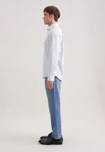 Regular Chemise en lin Rayures in Bleu Clair |  Seidensticker Onlineshop