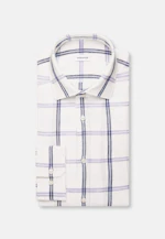 Regular Linen shirt Check in Mittelblau |  Seidensticker Onlineshop